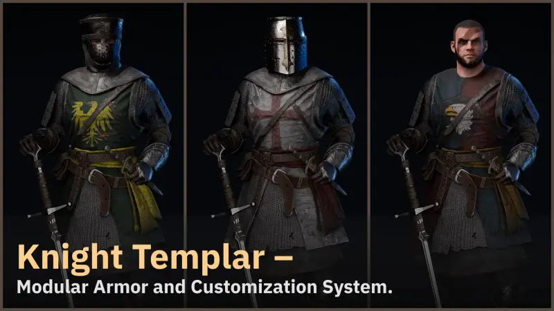 Knight 3 Templar - Metahuman and Customization System