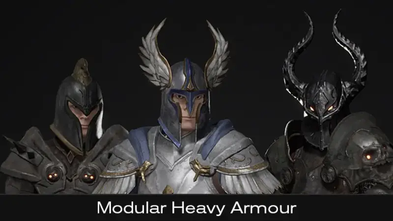 Modular Heavy Armour - Dark Warrior Fantasy - Metahuman Modular Heavy Armour - Dark Warrior Fantasy - Metahuman