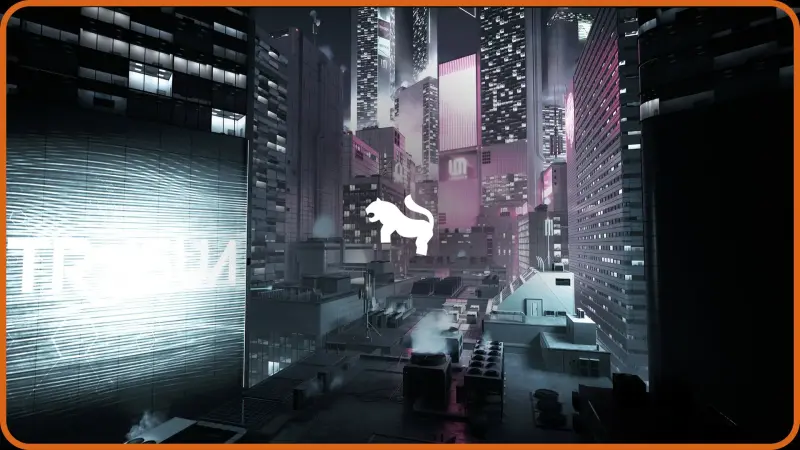 Futuristic Rooftop City Environment ( Futuristic Rooftop City Cyberpunk City )