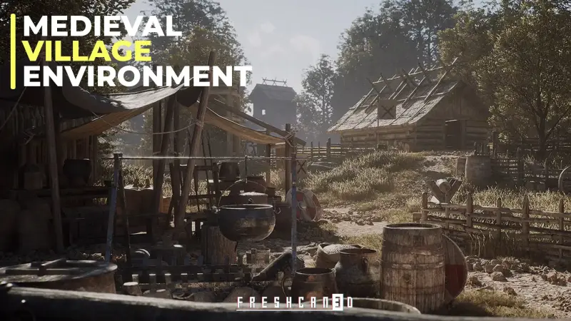 Medieval Village Pack (Medieval Prop, Medieval Market, Medieval House, Medieval)