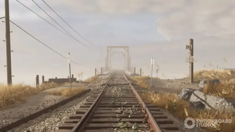 Coastal Wetland & Railroad Bridge