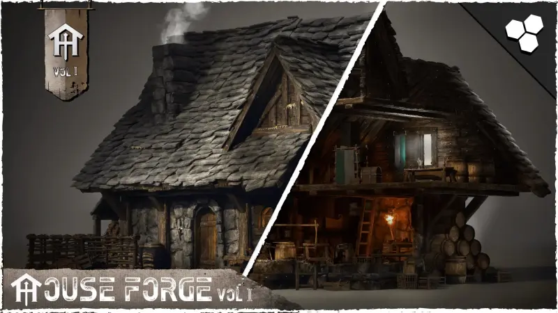 House Forge: Modular House Building Kit (Modular Houses, Medieval Houses, House)