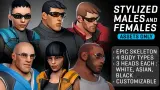 Stylized Males and Females - assets only