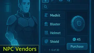 Fire Market - NPC Vendor Shops with Categories, Search, 3D Preview