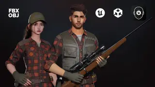 Lumberjack Hunter - Male and Female Characters