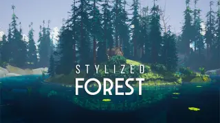 Stylized Forest Environment ( Stylized Stylised Forest Forest Forest Low Poly )