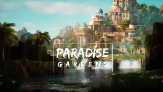 Stylized Paradise Gardens ( Paradise Garden Paradise Garden Castle Castle Lake )